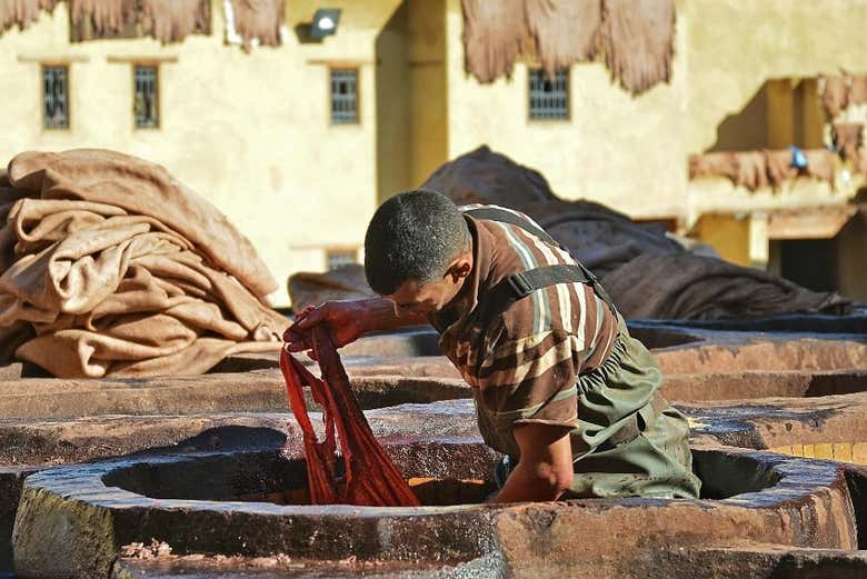 Découvrez la tannerie de Fes