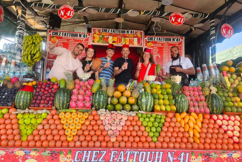 Una delle bancarelle di frutta che vedremo