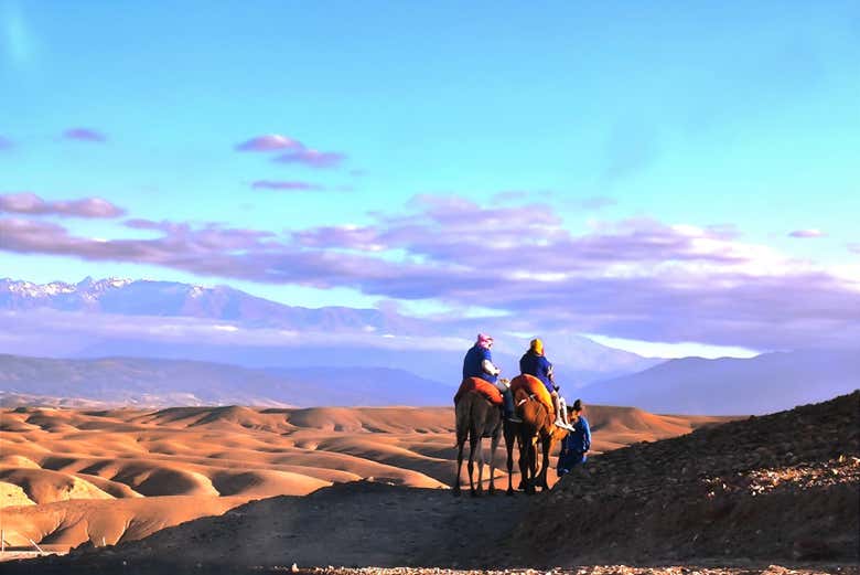 In cammello nel deserto