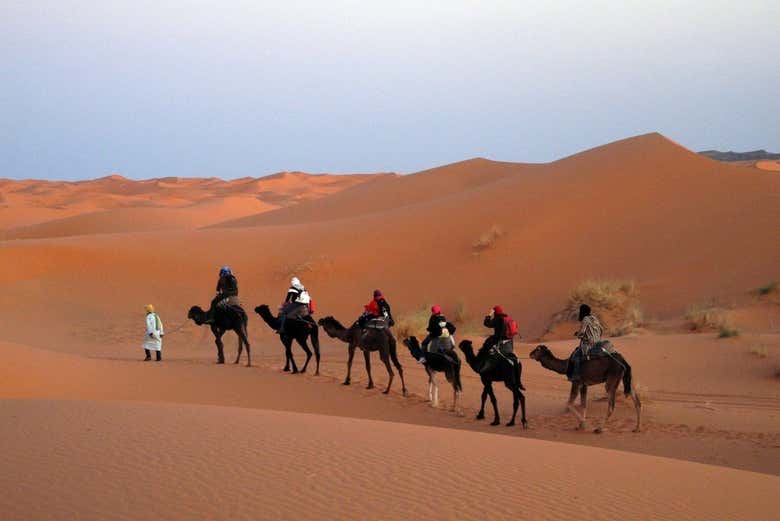 En el desierto de Merzouga
