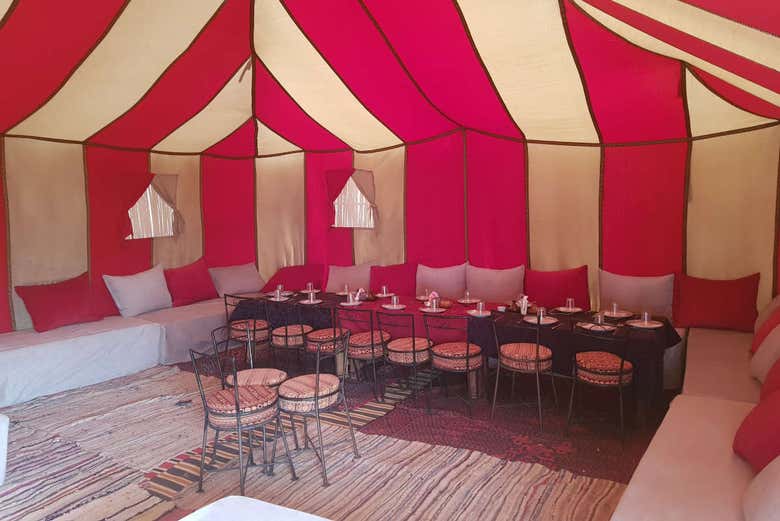 Sala da pranzo del campo tendato premium