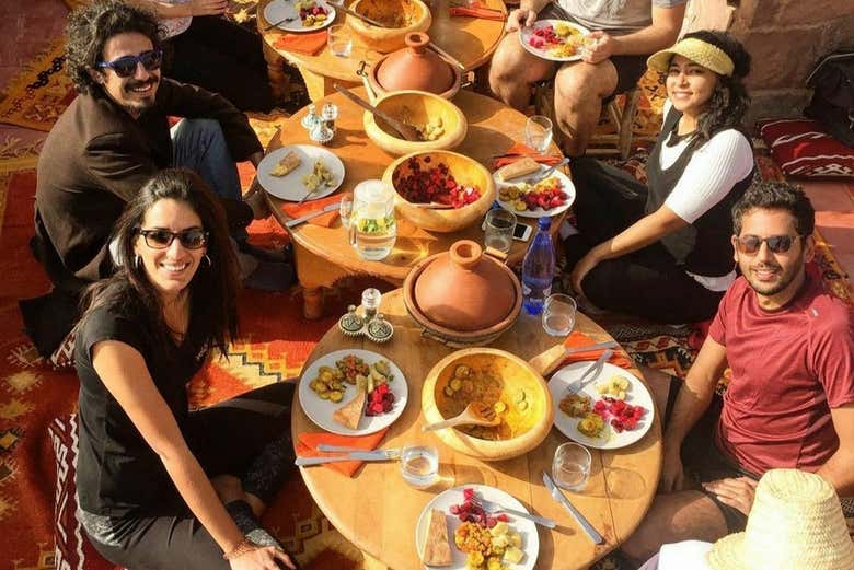 Degustando los platos que hemos preparado