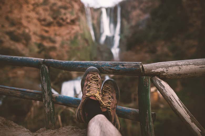 Disfrutando de las cascadas