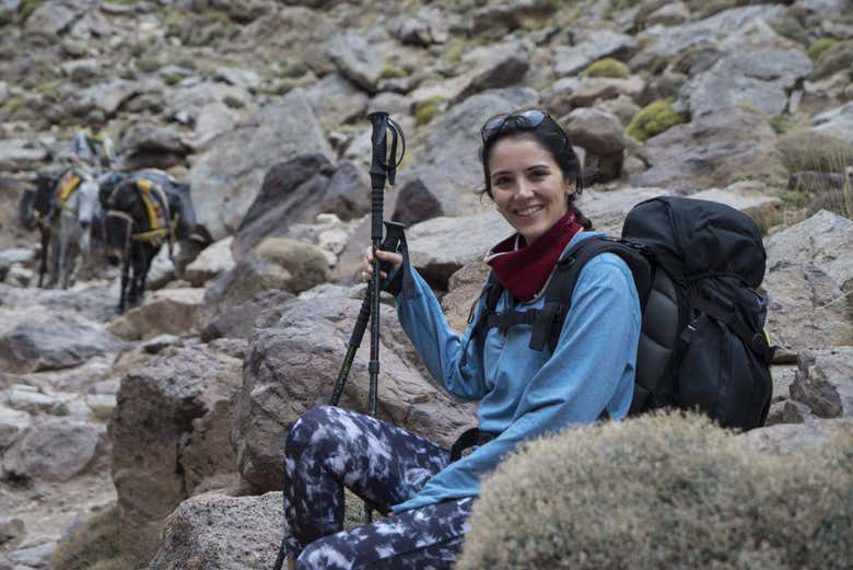 Disfrutando de la ruta de trekking