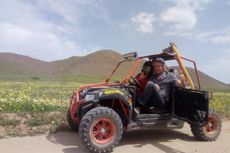 Driving a buggy through the Moroccan desert