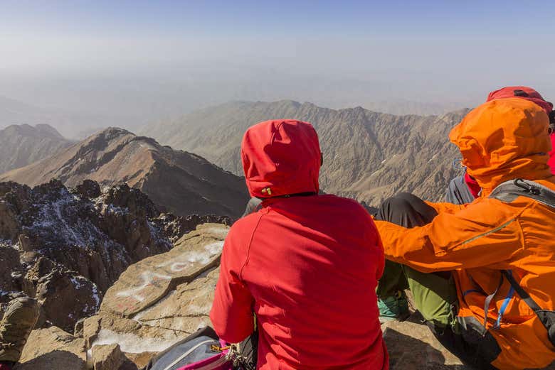 Disfrutando de las vistas desde el Toubkal