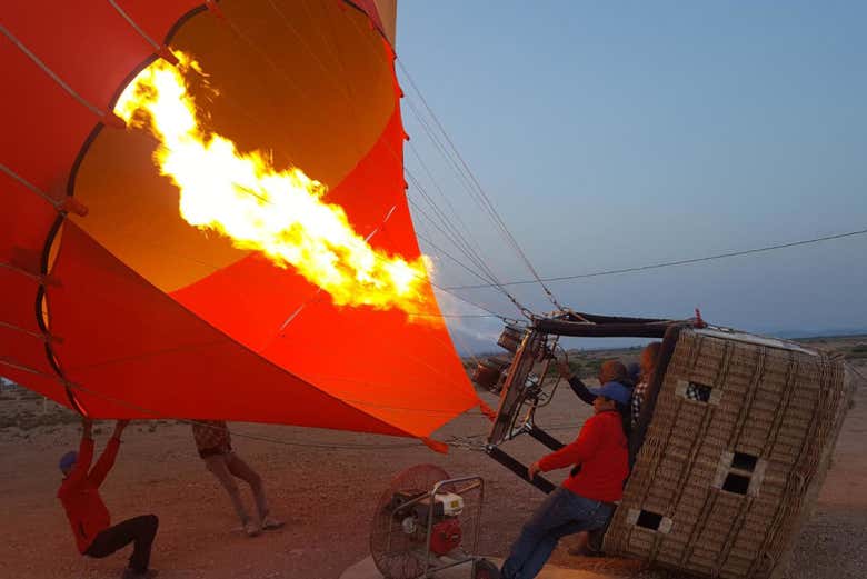Inflando el globo