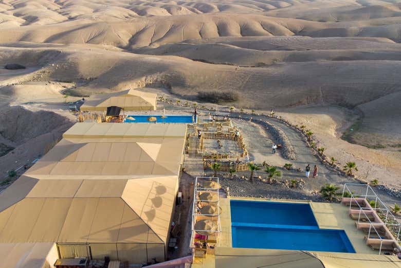 Instalaciones en el desierto de Agafay