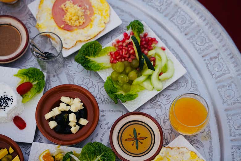 Desayuno tradicional marroquí