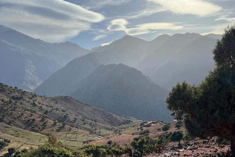 Vistas de las montañas del Atlas