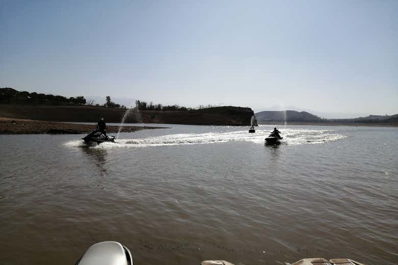 Curtindo o passeio de jet ski