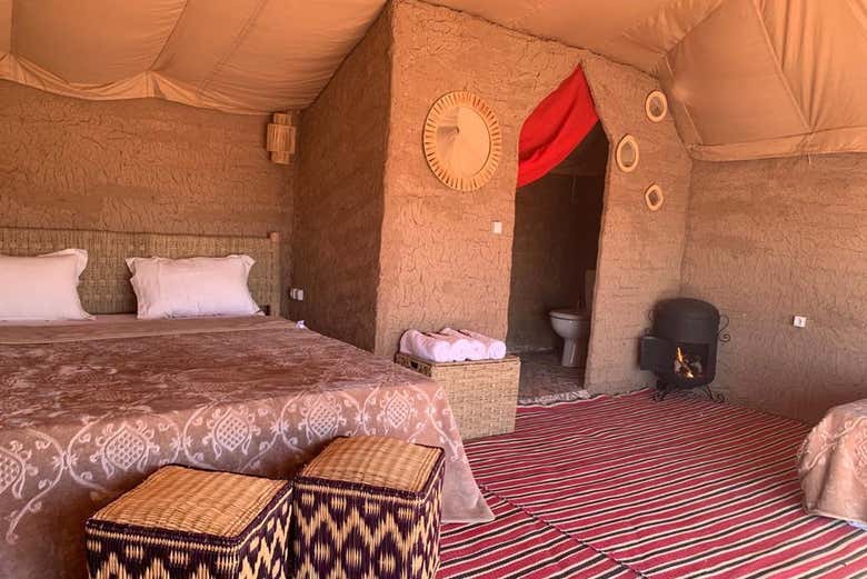 L'une des chambres du campement
