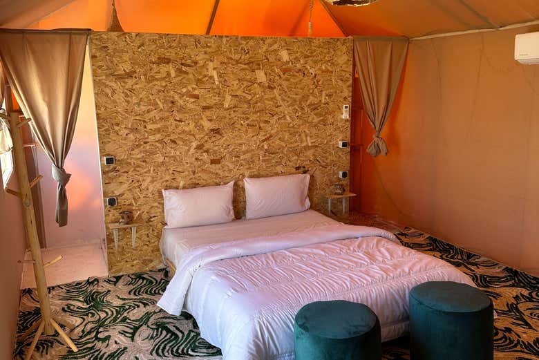 Intérieur d'une tente