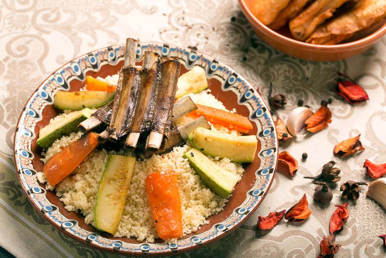 Couscous à la viande et aux légumes