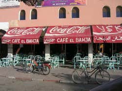 A terrace in the sun in Marrakech
