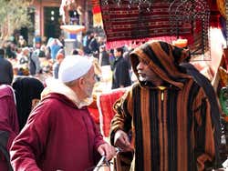 Men talking in Marrakech's Souk