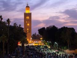 Koutoubia Mosque at dusk