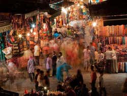 Marrakech's souk at night