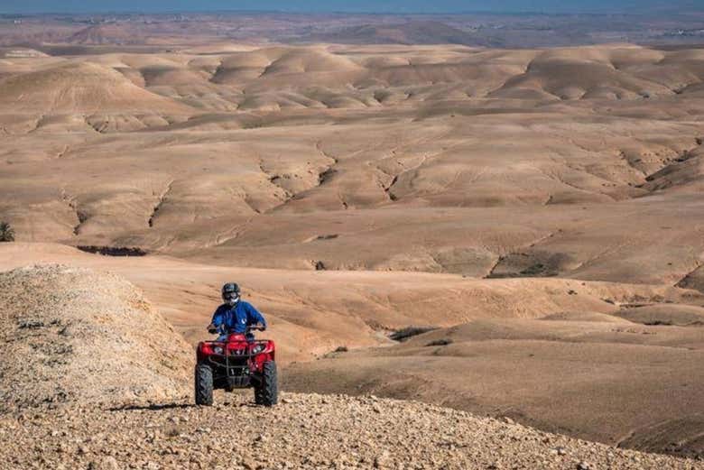 Balade en quad dans le désert d'Agafay