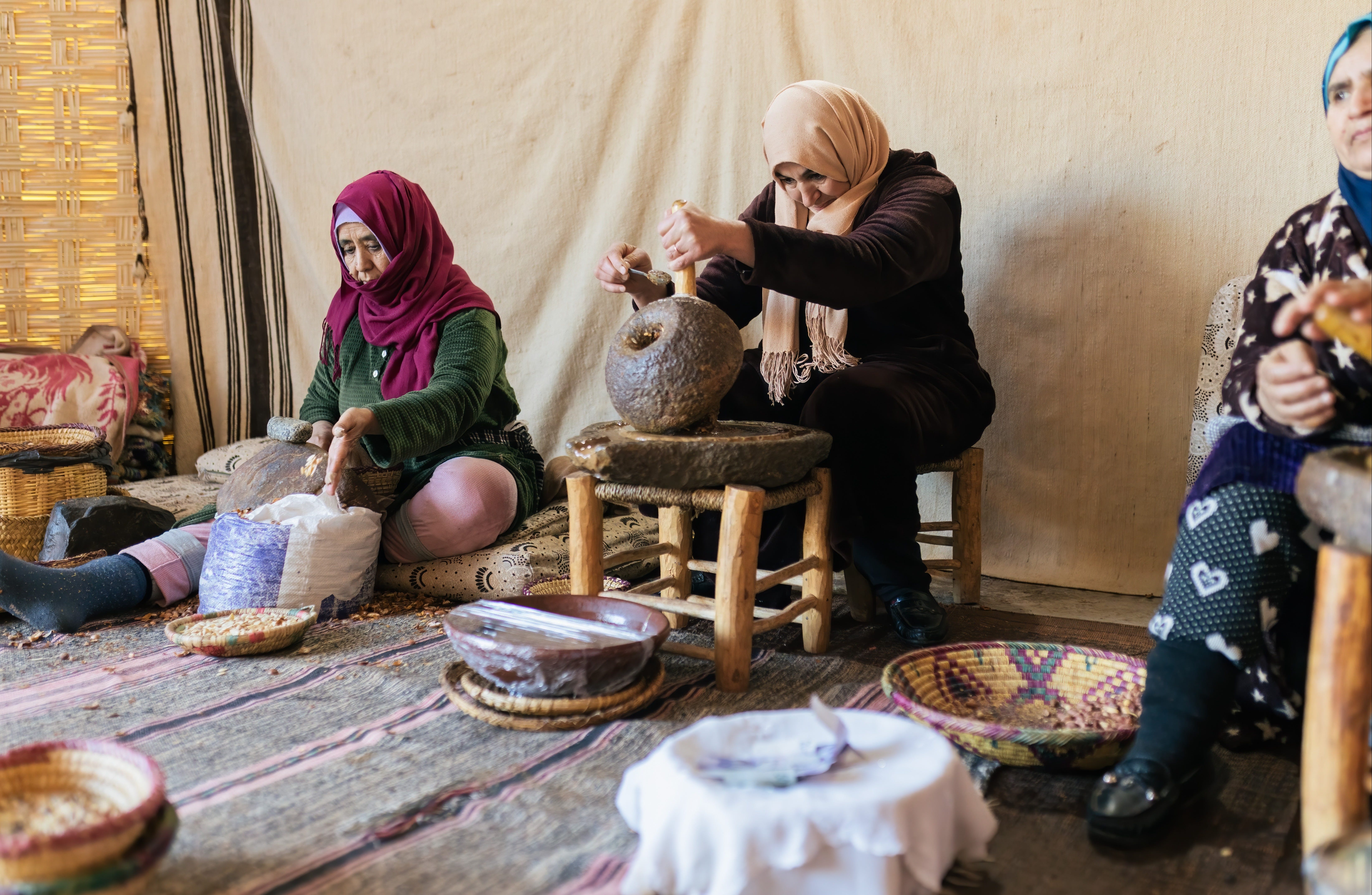 Taller de aceite de argán en Marrakech