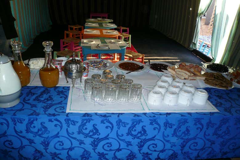 Dîner marocain dans le campement