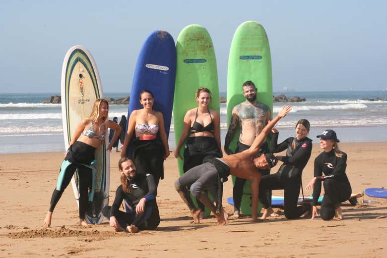 ¡Preparados para el curso de surf!