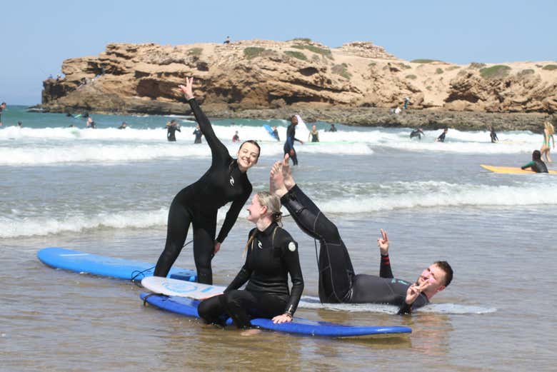 Happy faces after a surf session in Tamraght