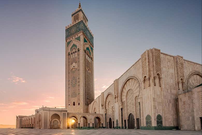 L'impressionnante mosquée Hassan II à Casablanca