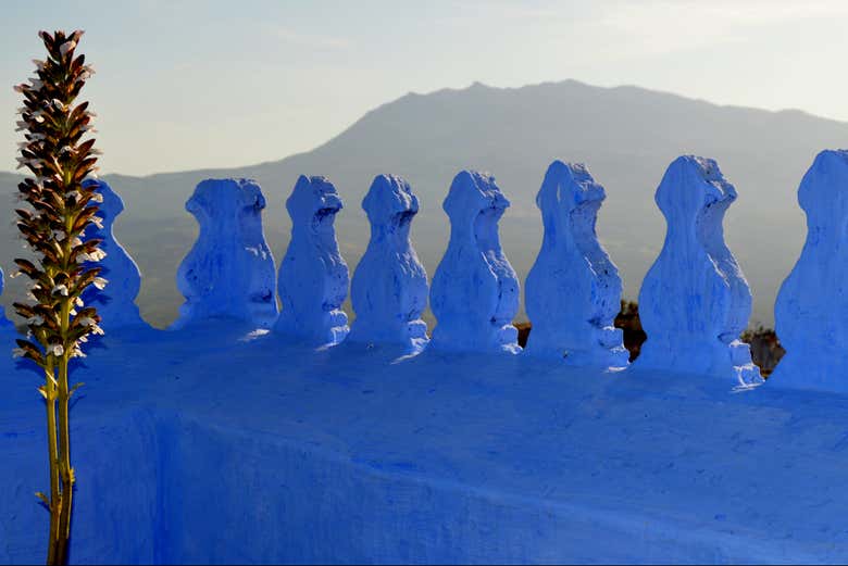 La couleur indigo caractéristique de Chefchaouen