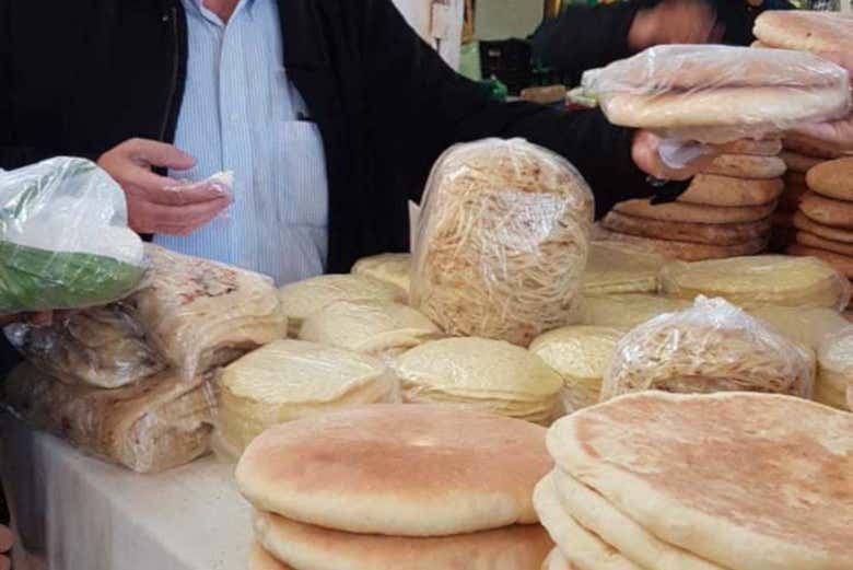 Traditional Arabic bread, or khubz
