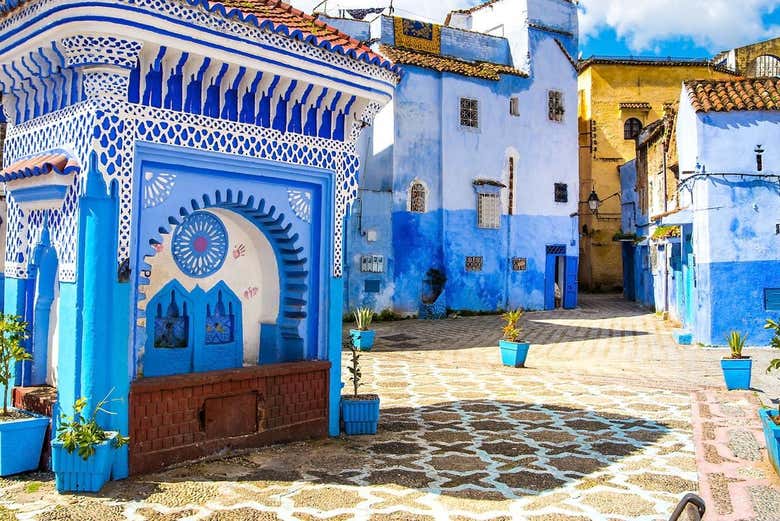 Una plaza con encanto en Chefchaouen