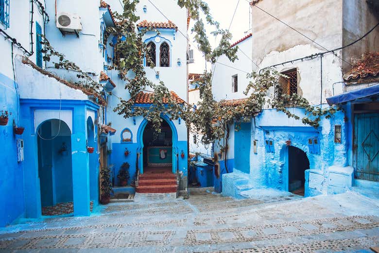 Casitas decoradas de azul 