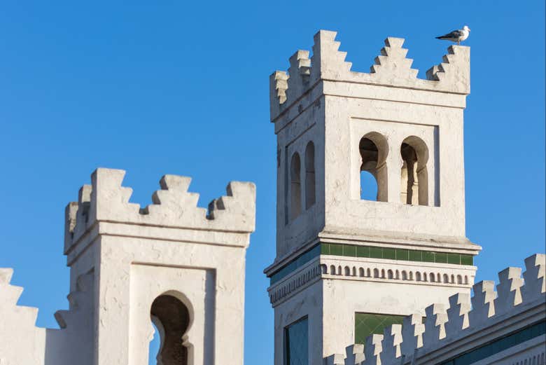 Detalle de dos torres en Tetúan