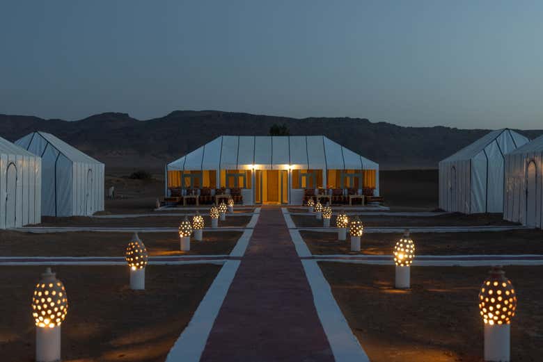 Entrée du campement où vous passerez la nuit