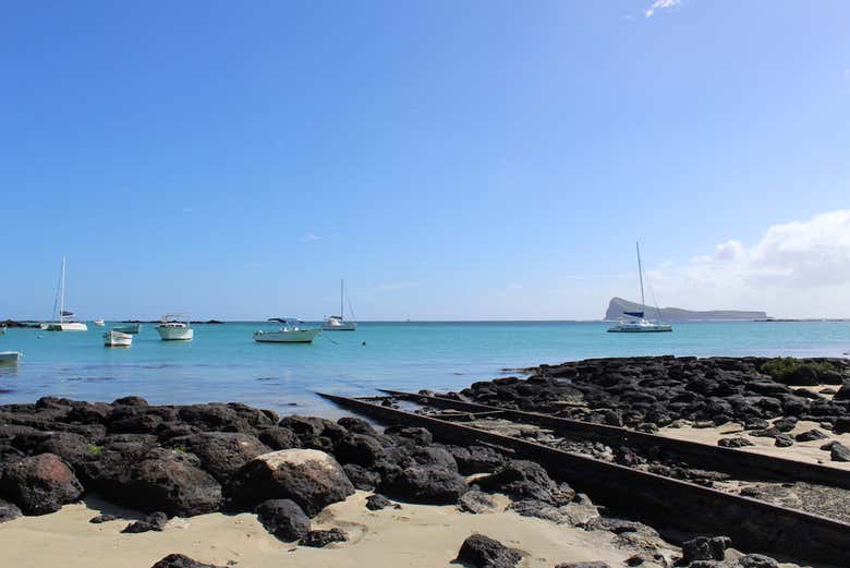 Disfrutando de la playa en Grand Baie