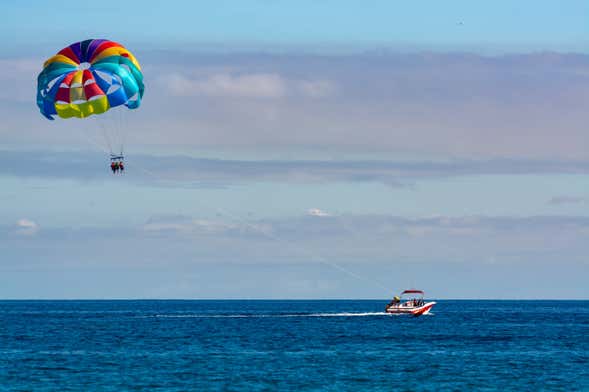 Parasailing nas Ilhas Maurício
