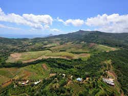 Chamarel desde el helicóptero