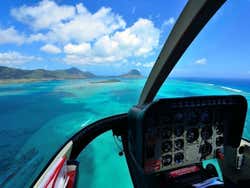 Isla Mauricio en helicóptero