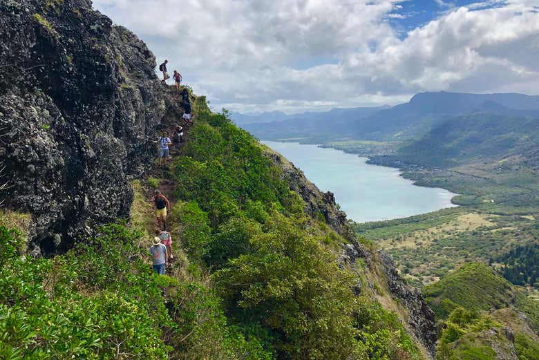 In cammino sulla penisola di Le Morne Brabant