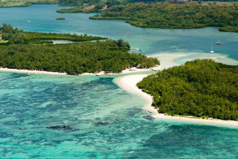 Vista aérea de la Ile Aux Cerfs