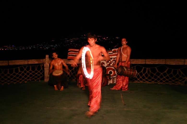 Exhibición con fuego