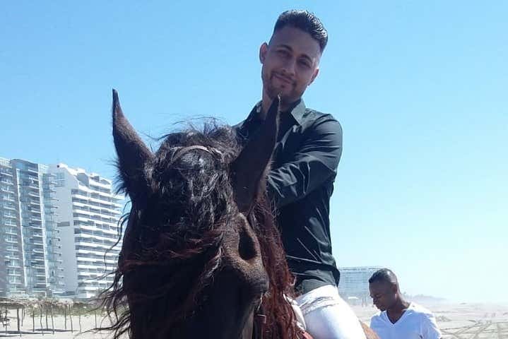 Desfrutando do passeio a cavalo