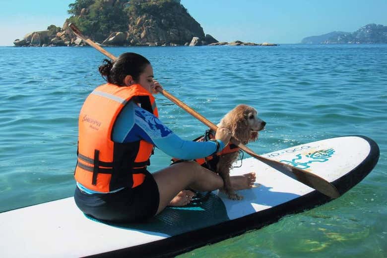 Fazendo o tour de paddle surf