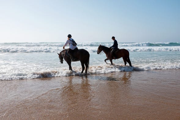 Passeggiata a cavallo sulla spiaggia di Bonfil