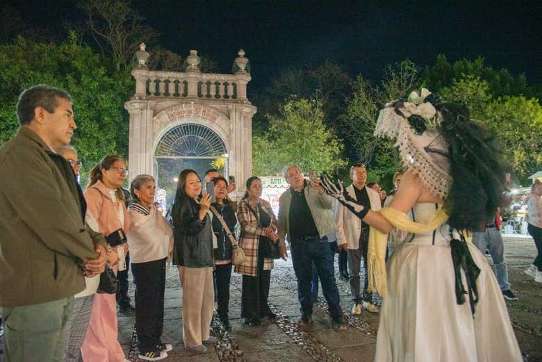 Una de las paradas en el Jardín de San Marcos