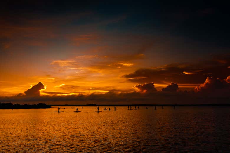 La Laguna de Bacalar al atardecer