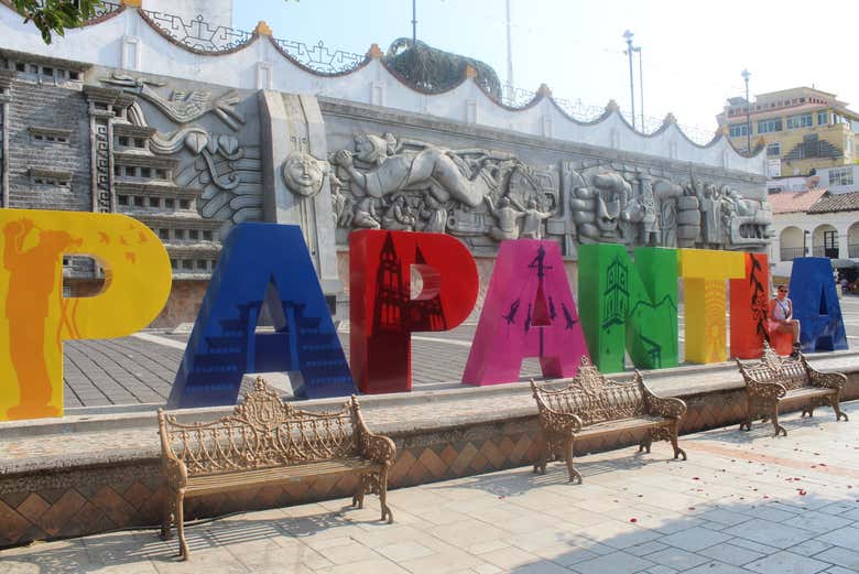 Mural totonaca em Papantla