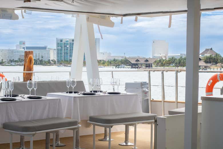 Experience a non-stop party on board the catamaran