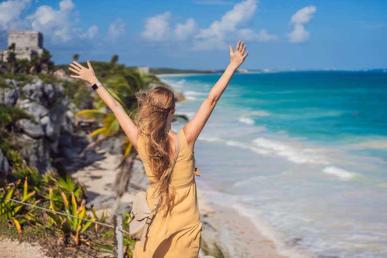 Vistas del mar junto a Tulum