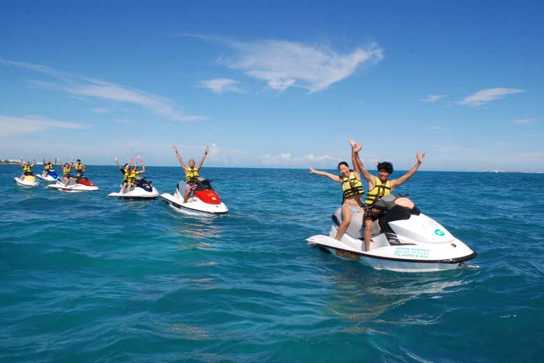 ¡Momento foto sobre las motos de agua!